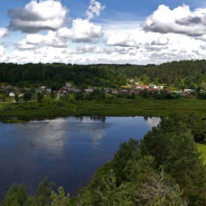 Krāslavas ainava no Priedaines skatu torņa Krāslavas ainava no Priedaines skatu torņa