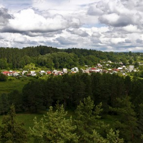 Krāslavas ainava no Priedaines skatu torņa Krāslavas ainava no Priedaines skatu torņa