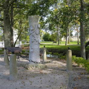 Monument to the Founders of Ķemeri Resort in a Scenic Park Setting Monument to the Founders of Ķemeri Resort in a Scenic Park Setting
