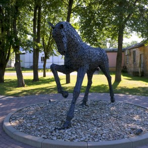 Metal Horse Sculpture in Ilūkste Metal Horse Sculpture in Ilūkste