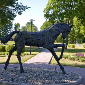 Black Horse Sculpture in Ilūkste Black Horse Sculpture in Ilūkste