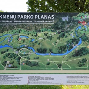 Stone park area map with routes and points of interest Stone park area map with routes and points of interest